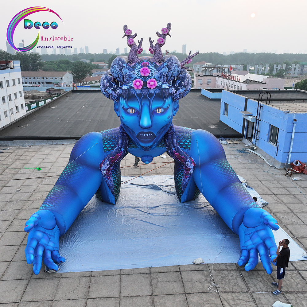 Blue Giant Custom Hugging Arch Inflatable 6m Wide and 4.5m High for Outdoor Events Party Decorations for Advertising Promotion