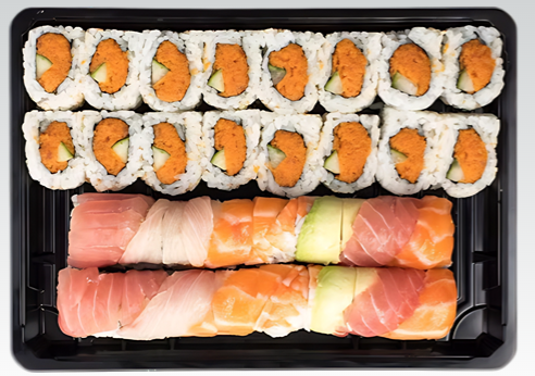 Rainbow and Spicy Tuna Roll Tray.png